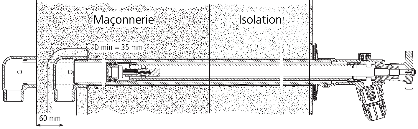 Kit de fixation pour robinet matériaux creux sans isolant