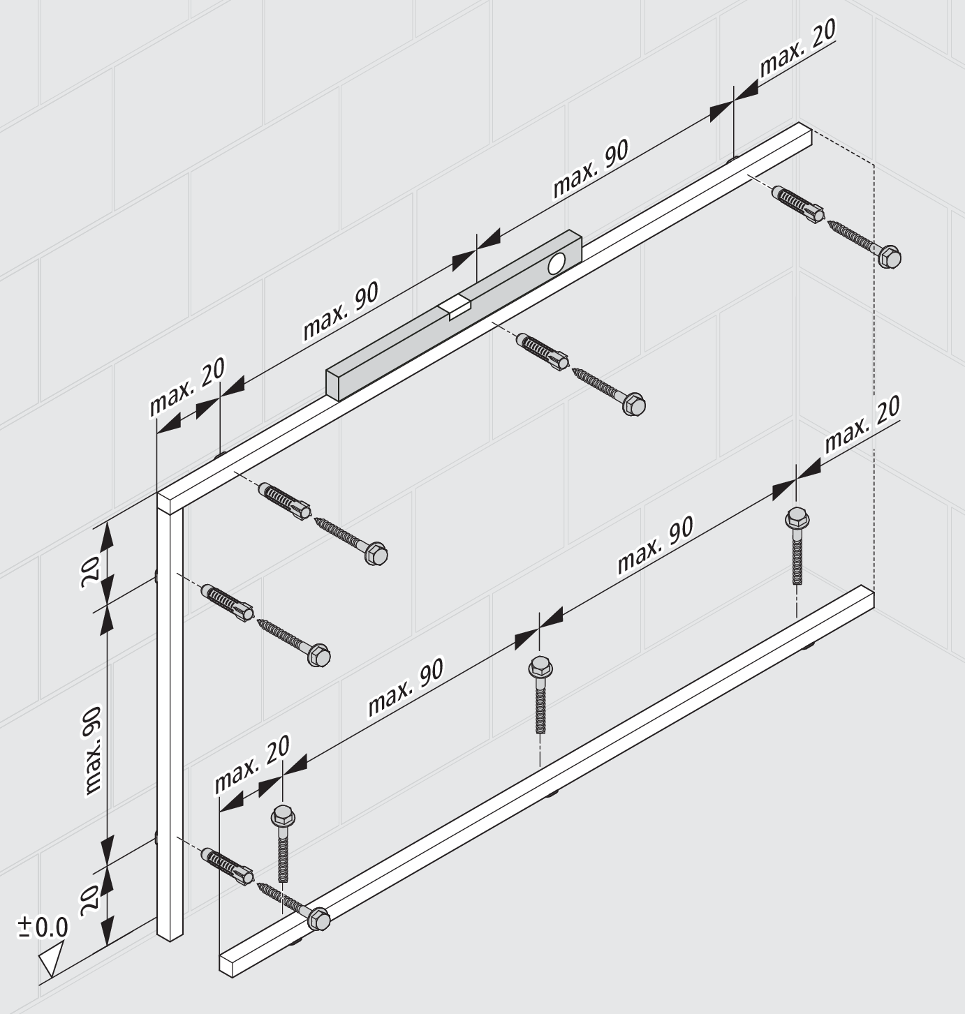 Support d'Ancrage De Montage, Support d'Ancrage Pour Accrocher, Mur De  Montage Au Plafond Support