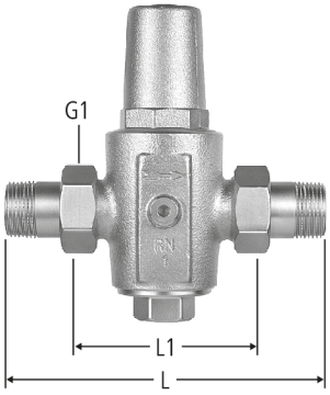 Druckreduzierventil mit Anschlussverschraubung