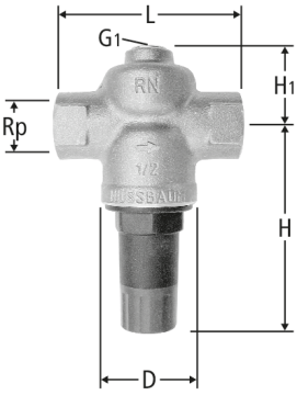 Riduttore di pressione con filetto femmina