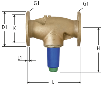 Riduttore di pressione con flangia