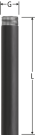 Tubulure d'écoulement longue