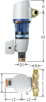 Filtre fin avec commande automatique de rinçage à contre-courant