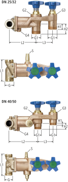 Anschlussgarnitur für Wasserenthärter