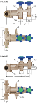 Set di allacciamento per addolcitore d'acqua
