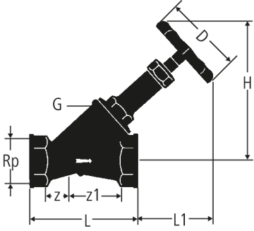 Schrägsitzventil