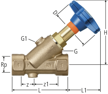 Robinet oblique