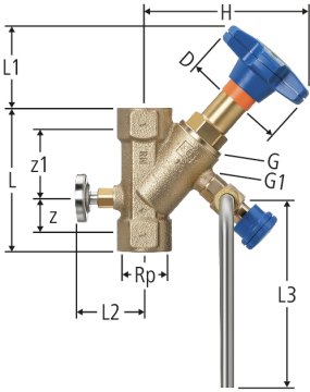 Robinet oblique