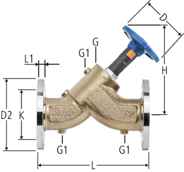 Robinet oblique