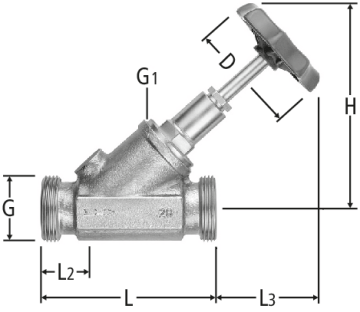 Robinet oblique