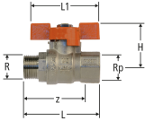 Robinet à bille pour des températures élevées