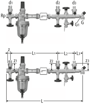 Nourrice de distribution standard avec Redfil