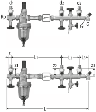 Batteria di distribuzione standard con Redfil