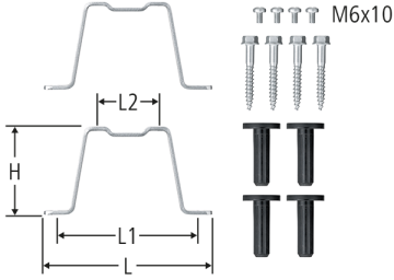 Set d'étriers d'écartement