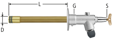 Garniture avec corps d'écoulement