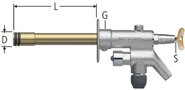 Garniture avec corps d'écoulement