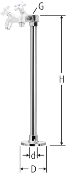 Standsäule mit Flansch