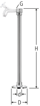 Standsäule mit Flansch