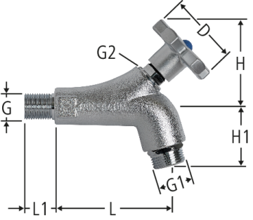 Rubinetto da giardino