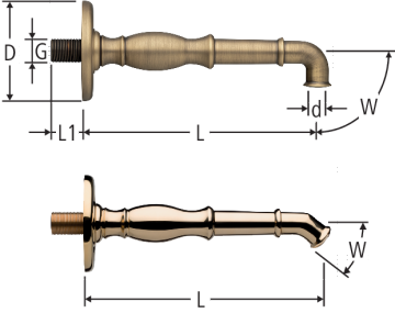 Brunnenröhre mit Bogen