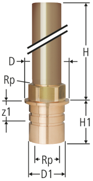 Bonde avec trop-plein avec filetage rond