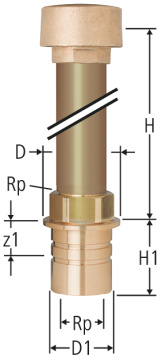 Bonde avec trop-plein avec filetage rond