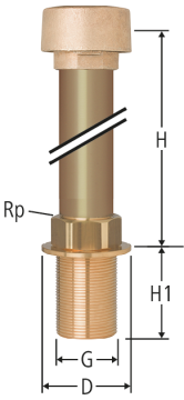 Bonde avec trop-plein avec filetage rond