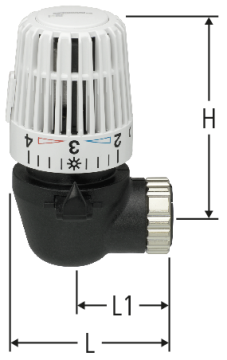 Bulbo termostatico tipo WK esecuzione ad angolo