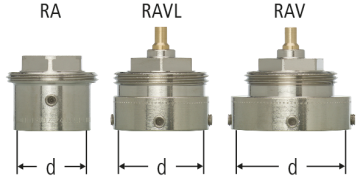 Adaptateur pour vanne thermostatique Danfoss