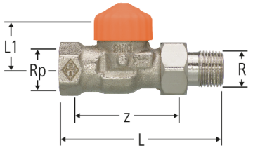 Thermostat-Ventilunterteil Eclipse