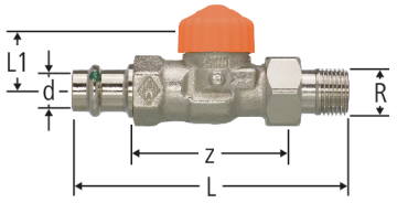 Thermostat-Ventilunterteil Eclipse