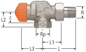 Thermostat-Ventilunterteil Eclipse