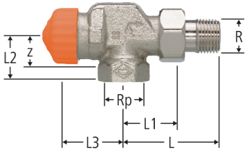 Thermostat-Ventilunterteil Eclipse