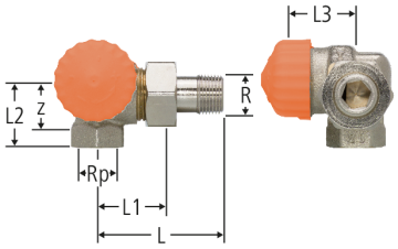 Thermostat-Ventilunterteil Eclipse