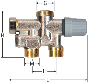 TKM-Einrohrventil M68 RA 46 F
