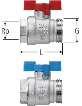 Therm-Control-Rubinetto a sfera