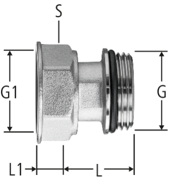 Therm-Control-Anschlussverschraubung