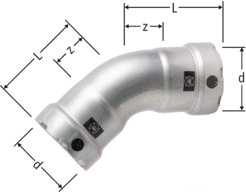 Optifitt-Press-Bogen 45°
