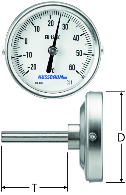 Thermomètre Analogique Miljoco NSF - Plage De Mesure 0-105°C / 20-220°F - Réf. V20668002