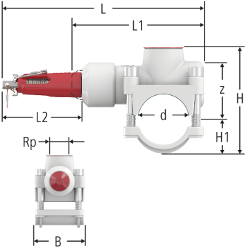 Abzweig-T-Stück Flamco-T-Plus PN 16