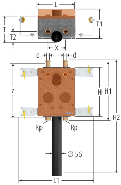 Unterputz-Waschtischbox für Geberit Duofix