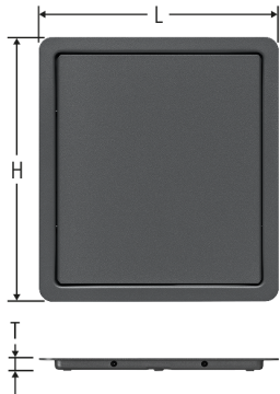 Abdeckplatte neutral für Fliesen oder Beplankung