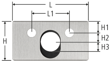 Cache avec ouverture d'écoulement ovale