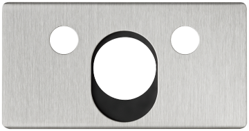 Cache avec ouverture d'écoulement ovale