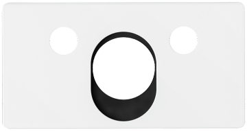 Cache avec ouverture d'écoulement ovale