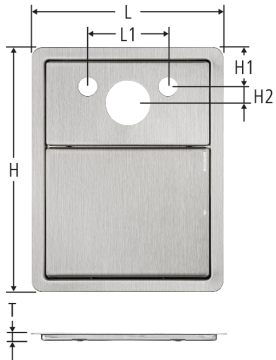 Piastra di copertura con foro di scarico rotondo