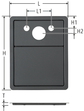 Abdeckplatte mit Ablauföffnung rund