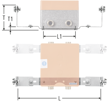 Gabarit de montage pour boîtier robinetterie à montage caché et boîtier distributeur Optiflex