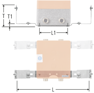 Montageschiene zu Unterputz-Armaturenbox und Optiflex-Verteilerbox