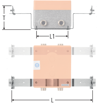 Gabarit de montage pour boîtier robinetterie à montage caché et boîtier distributeur Optiflex